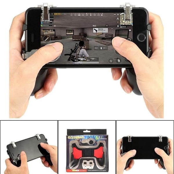 5 In 1 Mobile Phone Joystick For PUBG Free Fire Gamepad Controller Games Grip L1 R1 Triggers
