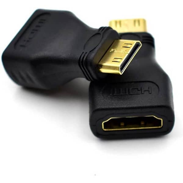Pack Of 5 Mini HDMI To HDMI Adapter Gold Plated Male To Female HDMI 1.4 3D Extension Adapter